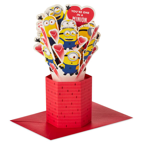 Minions One in a Minion 3D Pop-Up Valentine's Day Card