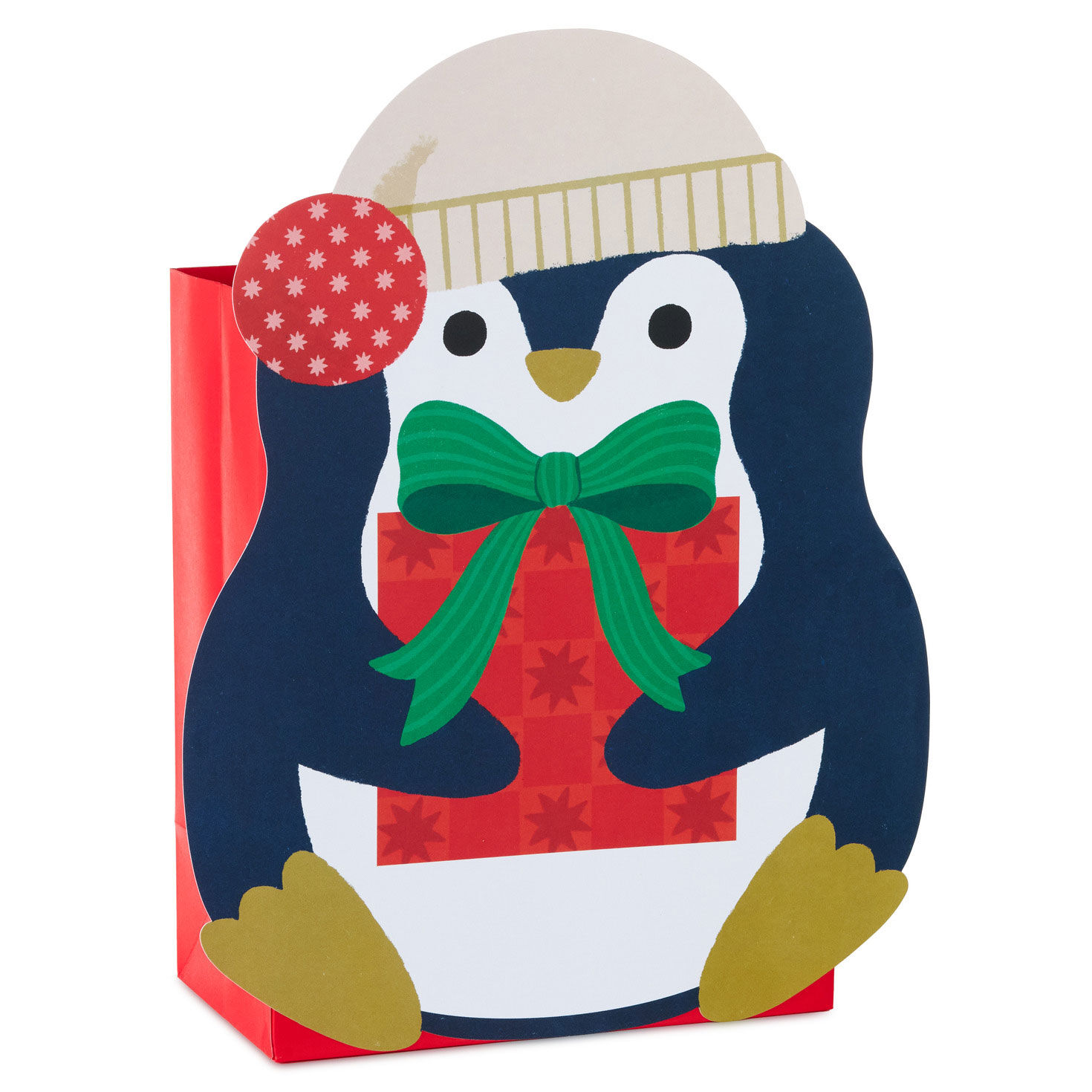 9.6" Penguin Medium Christmas Gift Bag