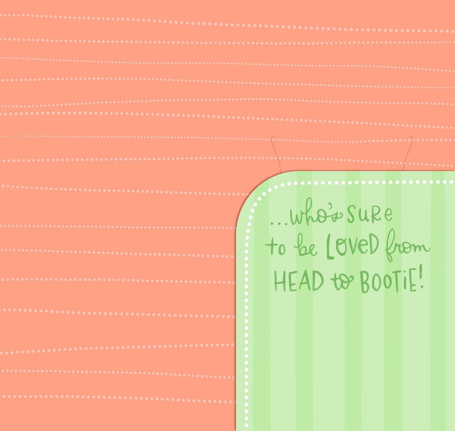 From Head to Bootie Money Holder New Baby Card