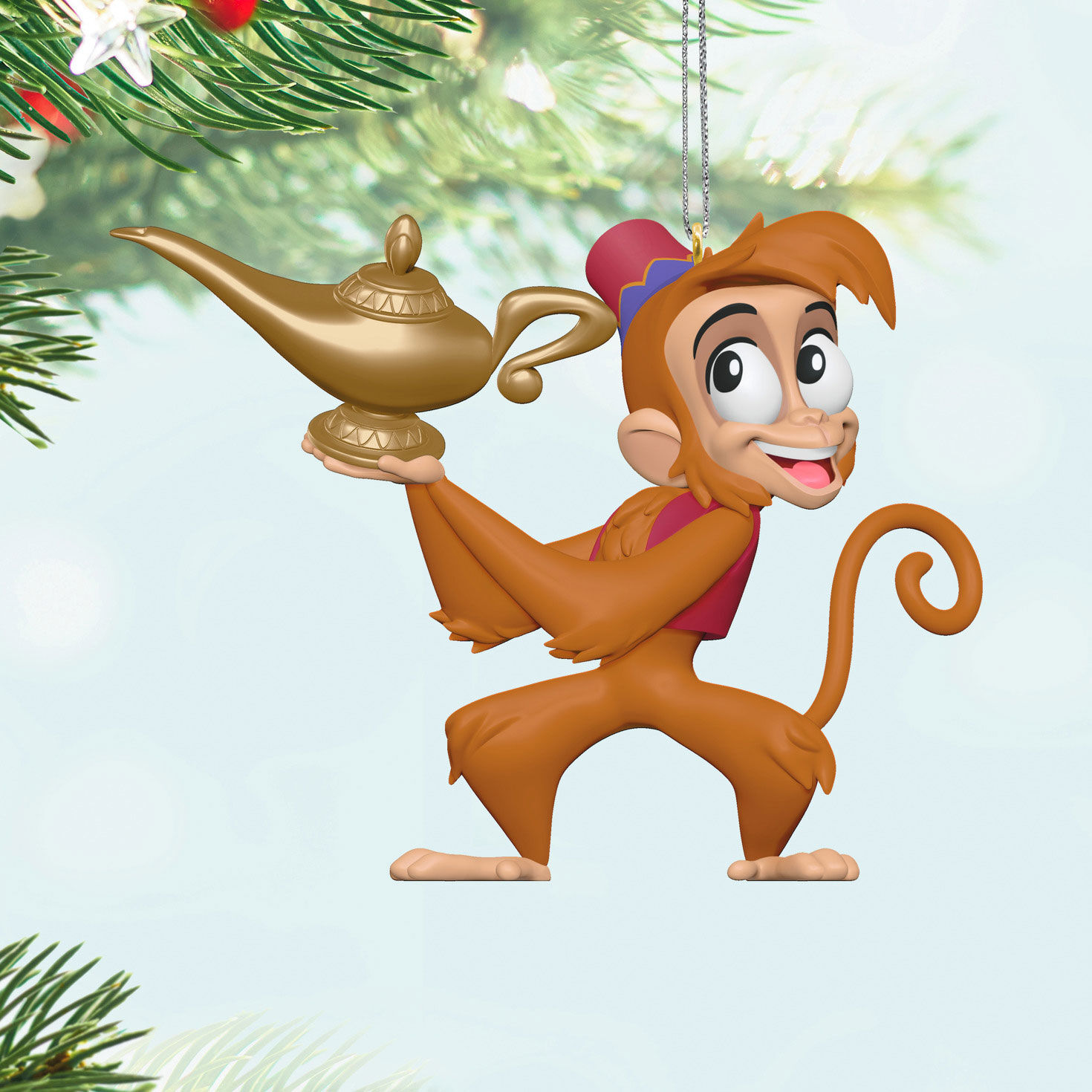 Aladdin Abu With Magic Lamp Keepsake Ornament Hanging on tree image number 2
