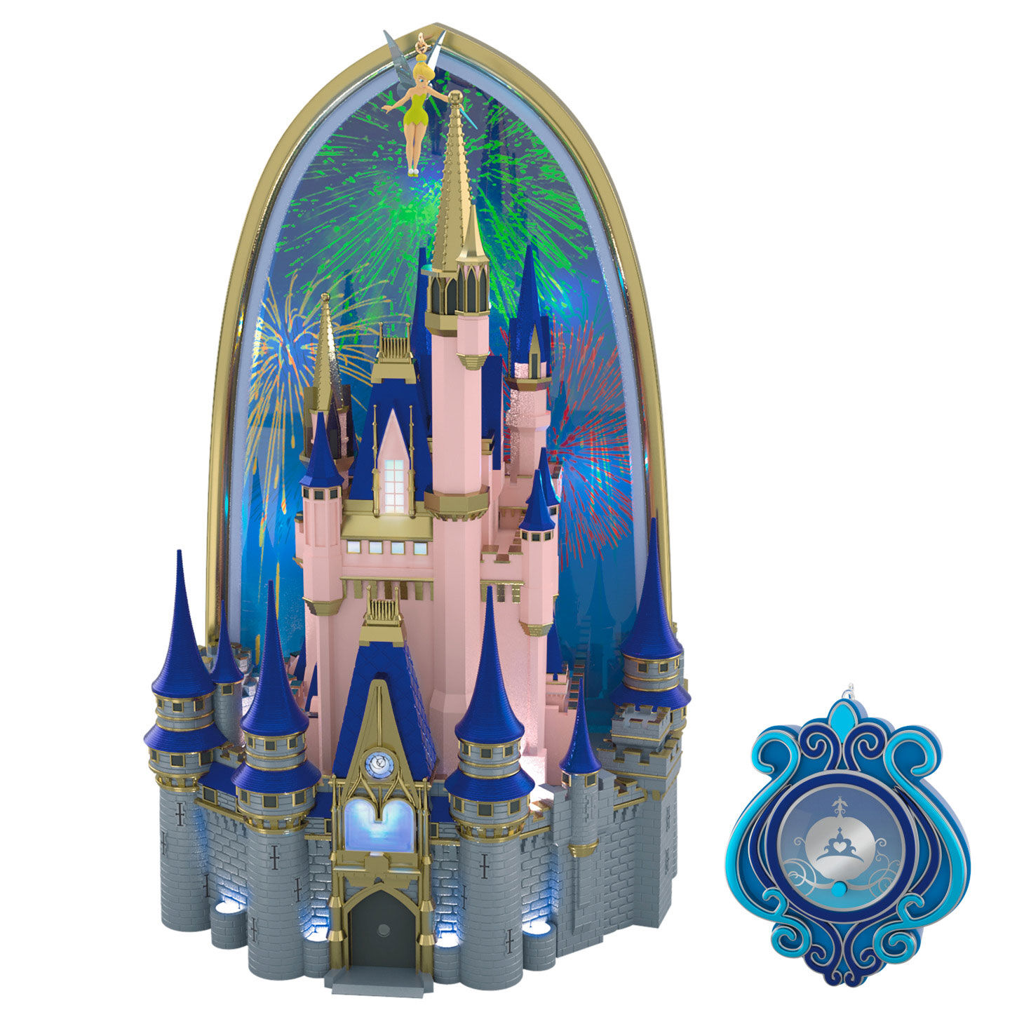 Walt Disney World Magic Kingdom Cinderella Castle Tree Topper With Light and Sound, 10.75"