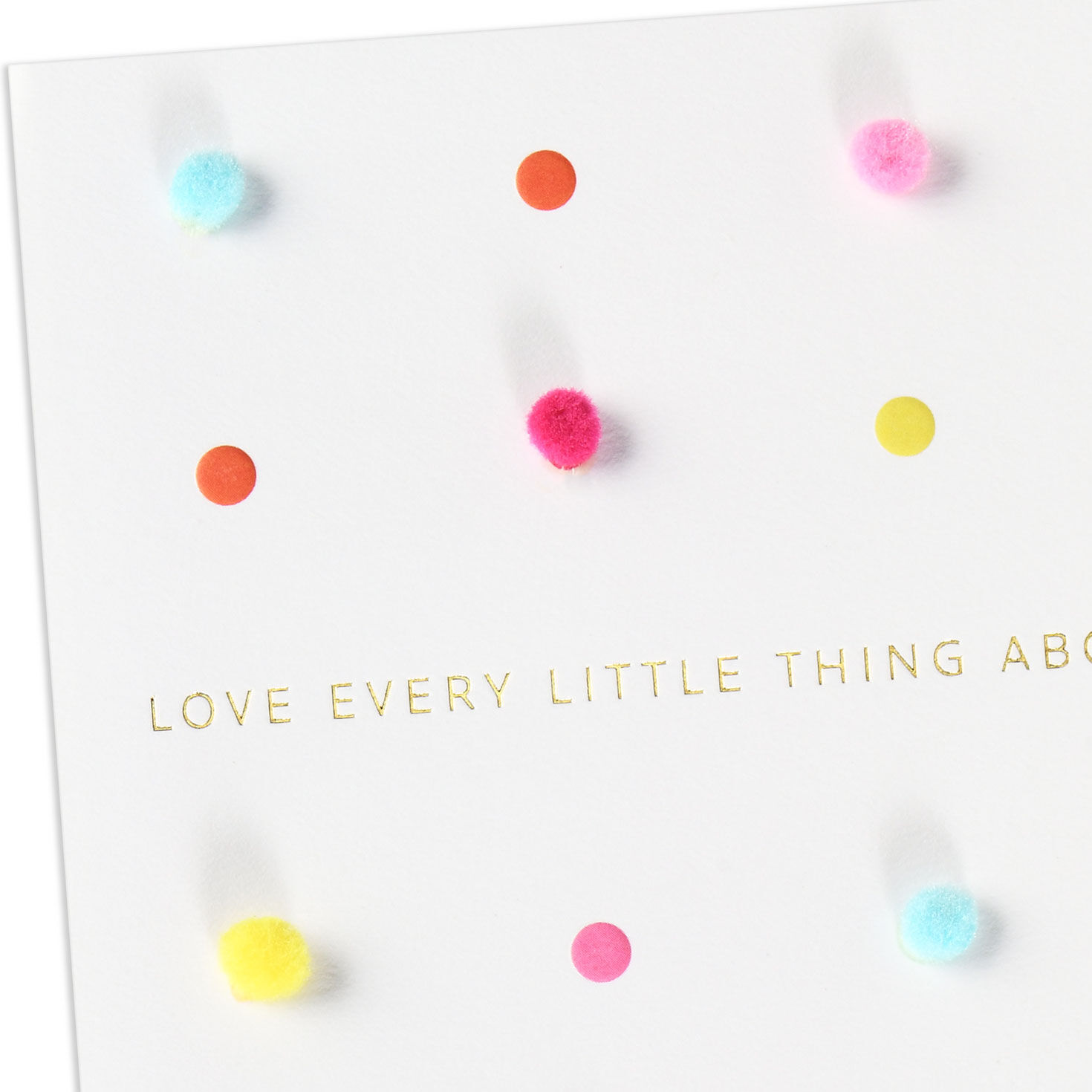 Pom-Pom Polka Dots Birthday Card Card Front Detail image number 4