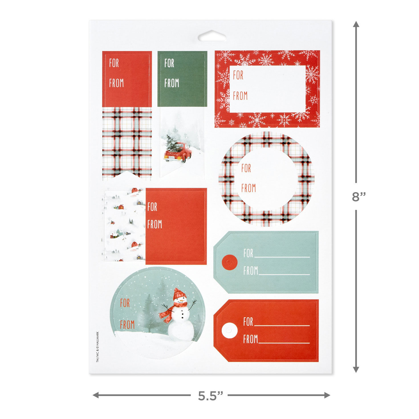 Holiday Classics Gift Tag Stickers measurement image number 3