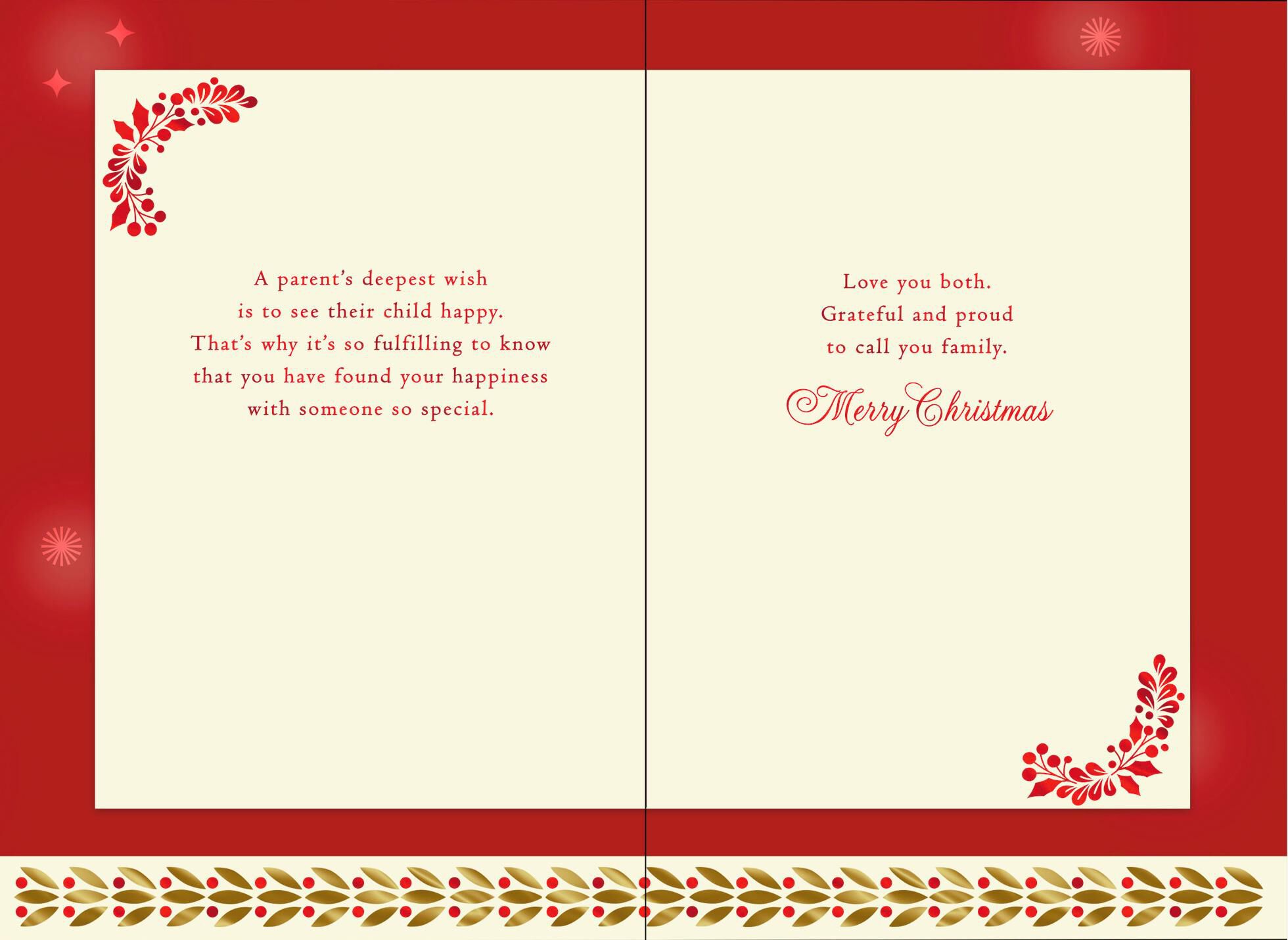 For a Wonderful Son and the Man He Loves Christmas Card