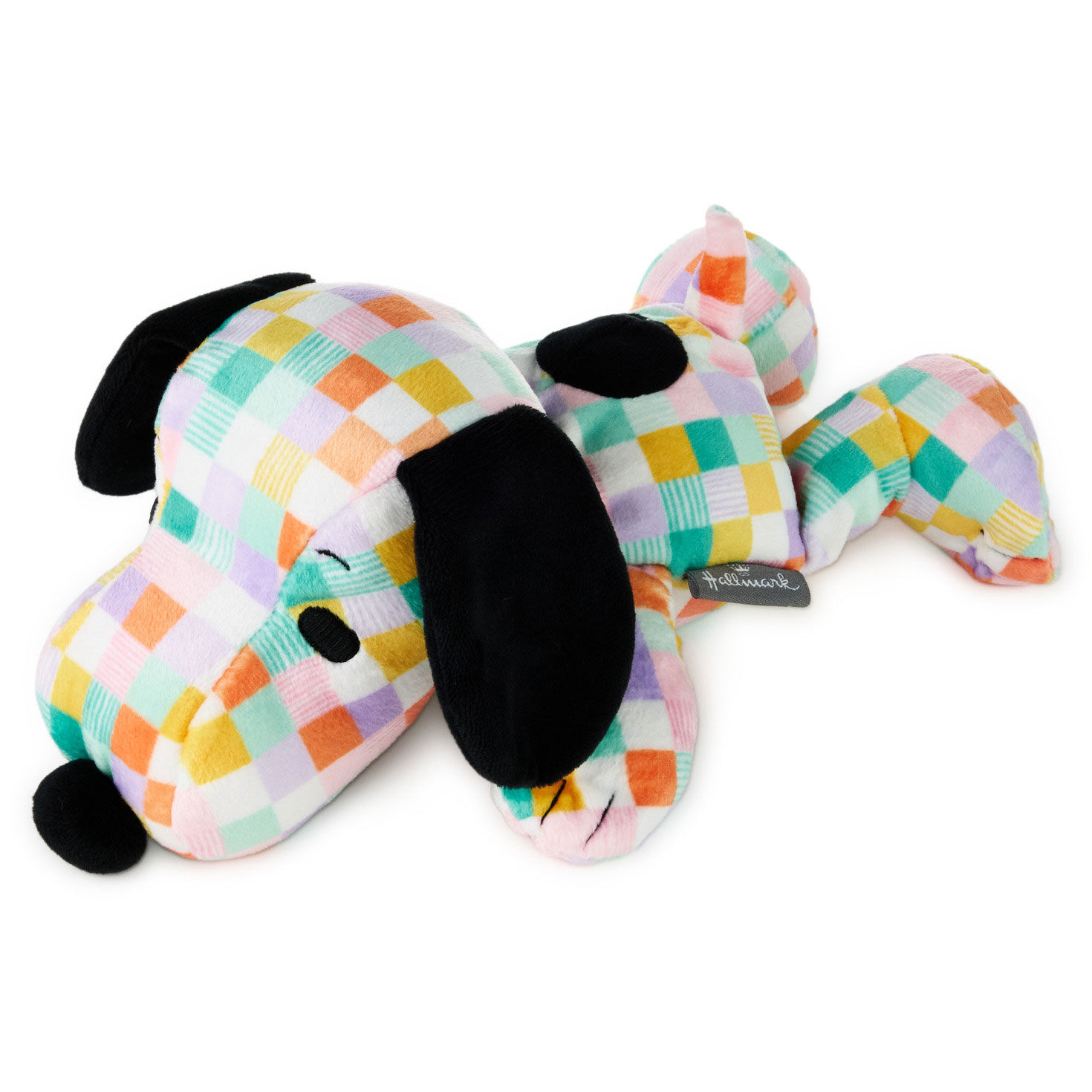 Floppy Snoopy Plush With Pastel Checkerboard Fur front image number 3