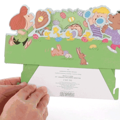 The Peanuts® Gang Easter Eggs Musical 3D Pop-Up Easter Card With Light, 