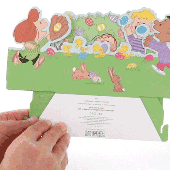 The Peanuts® Gang Easter Eggs Musical 3D Pop-Up Easter Card With Light, , large image number 2