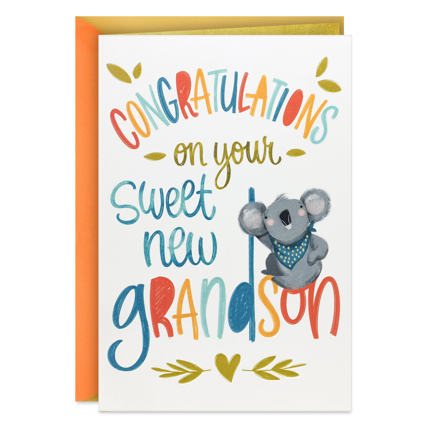 Congratulations on Your Sweet Grandson New Baby Boy Card for Grandparents