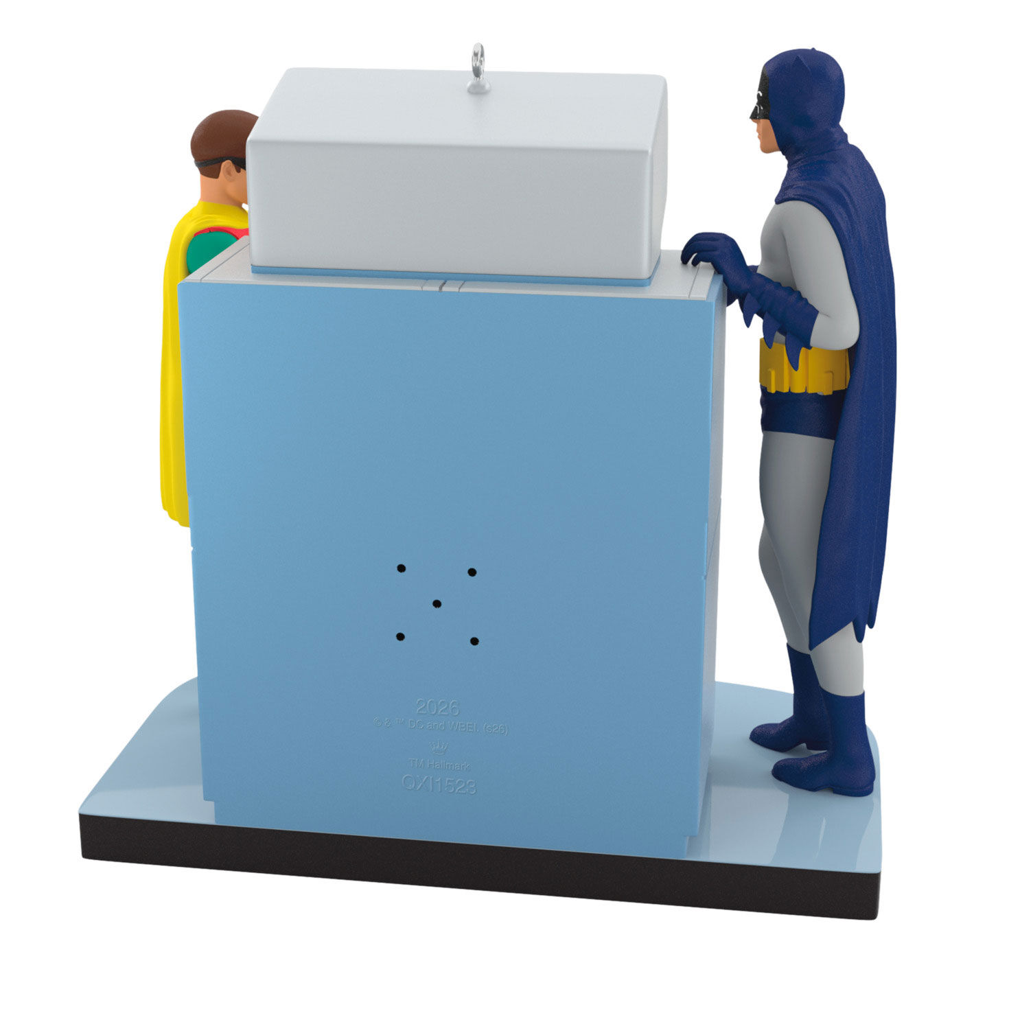 Batman and Robin at Old Computer Keepsake Ornament Back image number 6