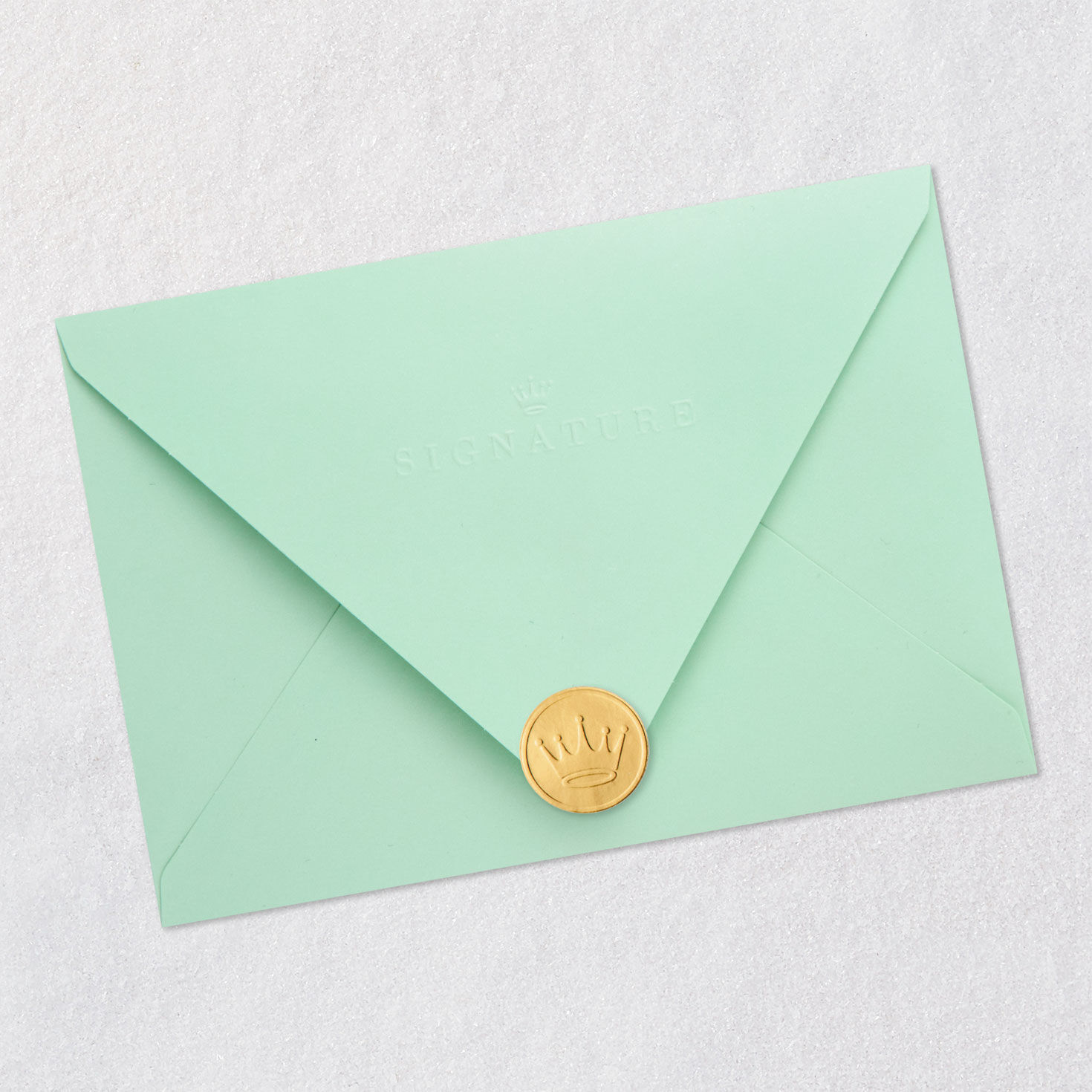 Gold and Pastel Eggs in Basket with Bow Easter Card Envelope Back with Seal image number 7