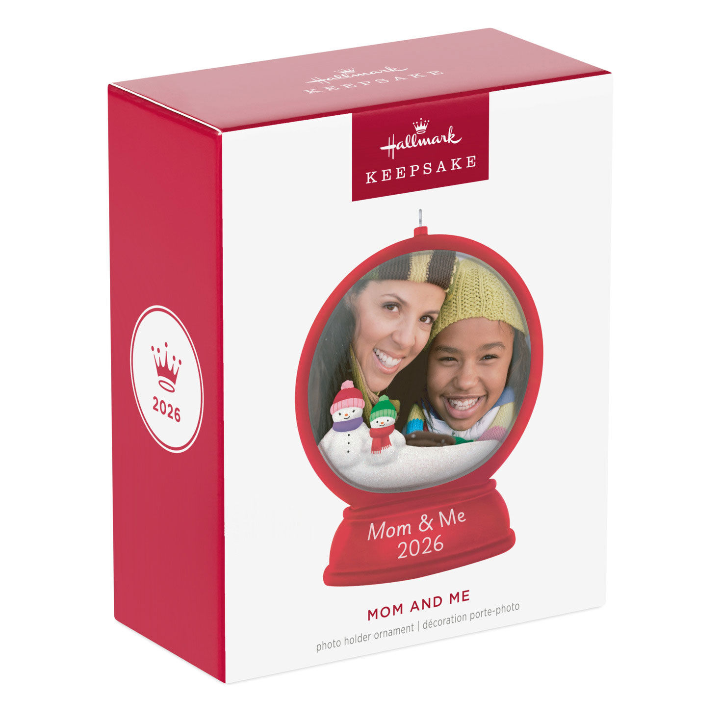Mom and Me Red Snow Globe Frame Keepsake Ornament package front image number 7
