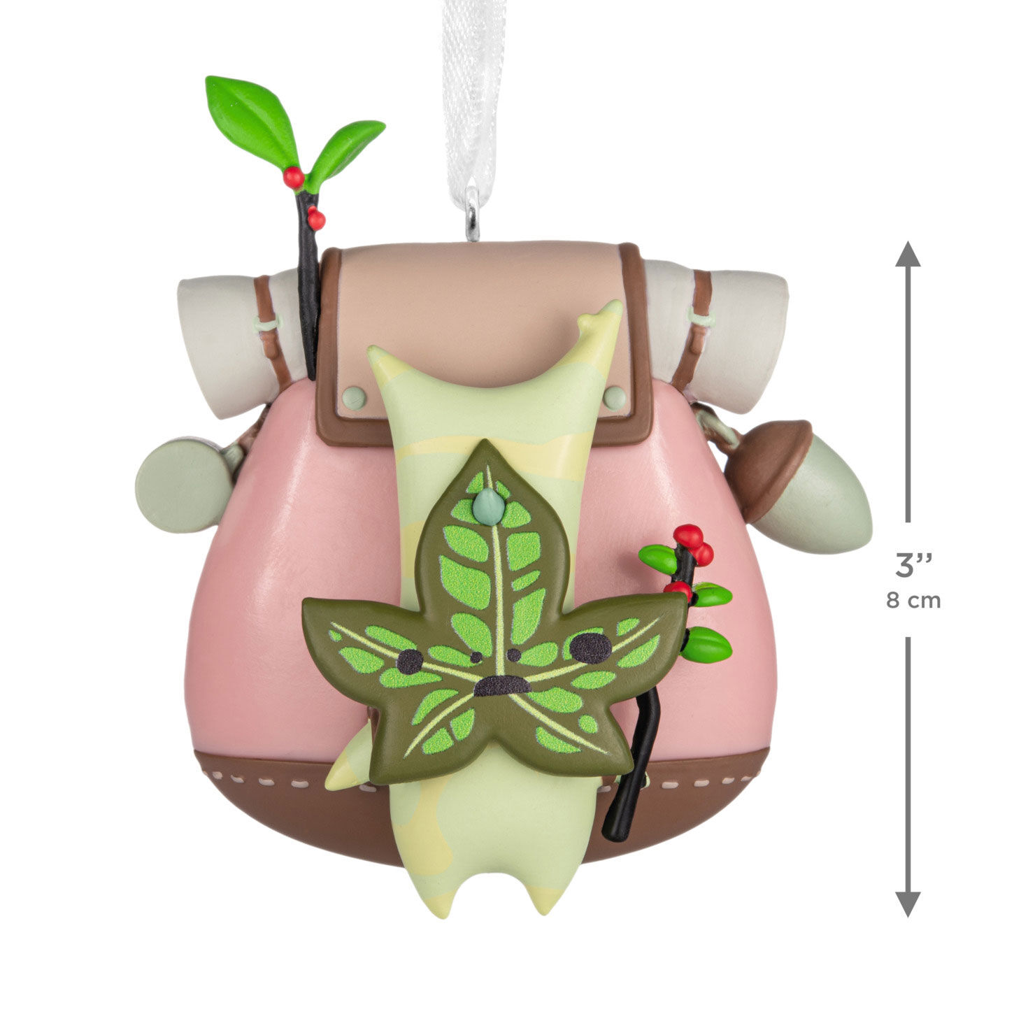 Legend of Zelda Korok With Pink Backpack Ornament measurement image number 3