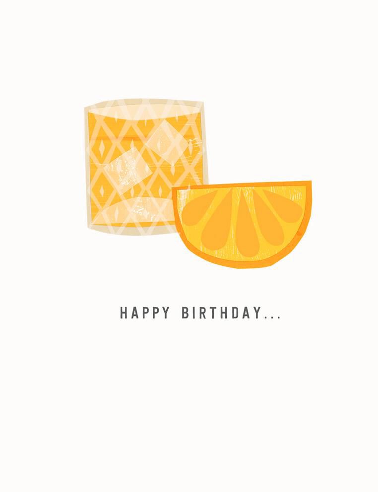 Cocktail On the Rocks Birthday Card