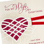 Magenta Heart and Ribbon Anniversary Card for Wife Card Front Detail image number 5