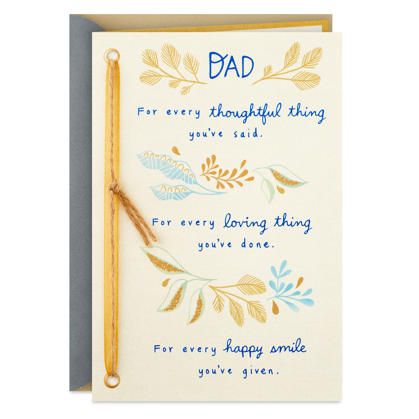 Thoughtful, Loving Happy Smiles Father's Day Card From Daughter