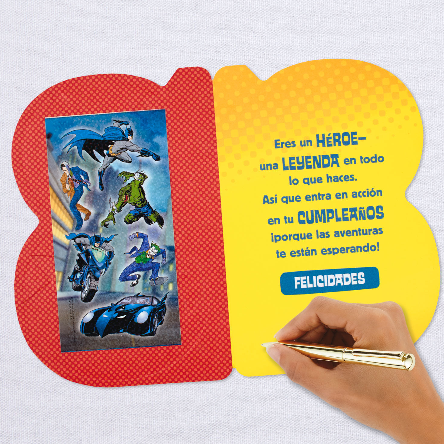 DC Comics&trade; Batman&trade; Spanish-Language 8th Birthday Card With Stickers, , large image number 7