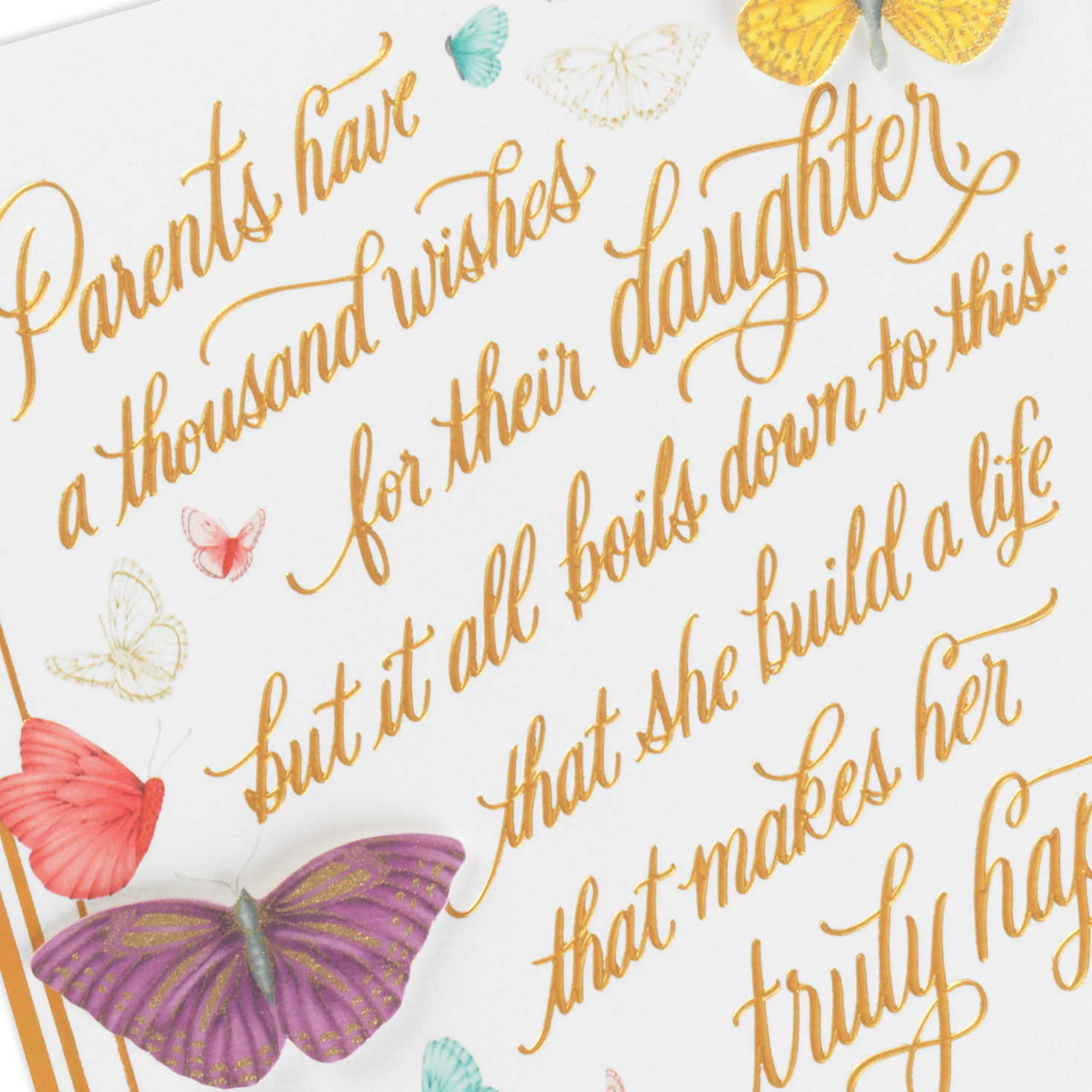 Butterflies Daughter Birthday Card from Parents Card Front Detail image number 4