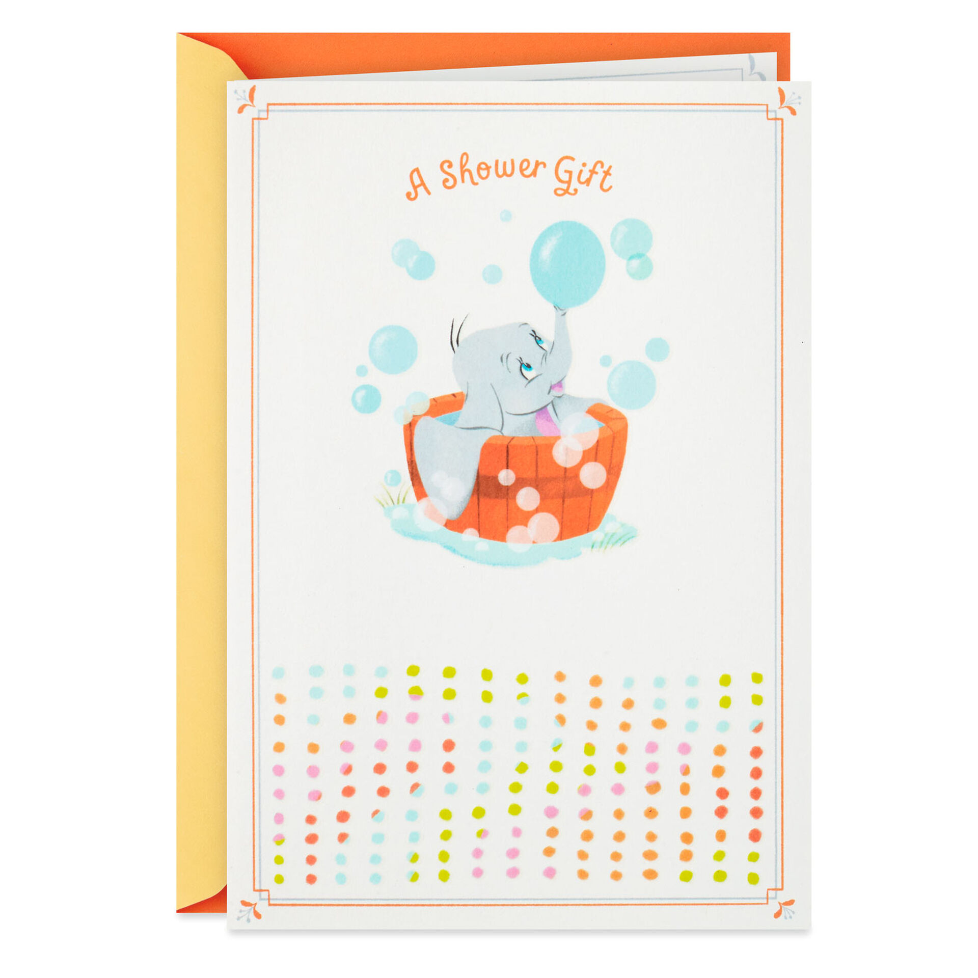 Disney Dumbo in a Bubble Bath Baby Shower Card - Greeting Cards - Hallmark