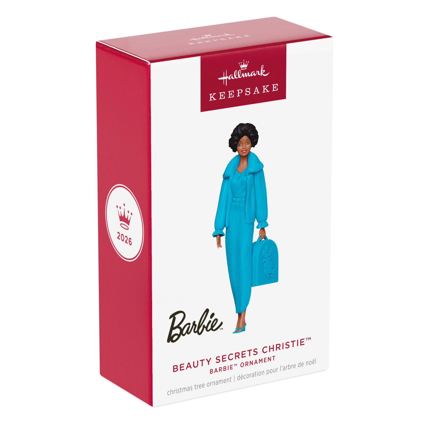 Black Barbie Blue Outfit With Bag Keepsake Ornament package front image number 7