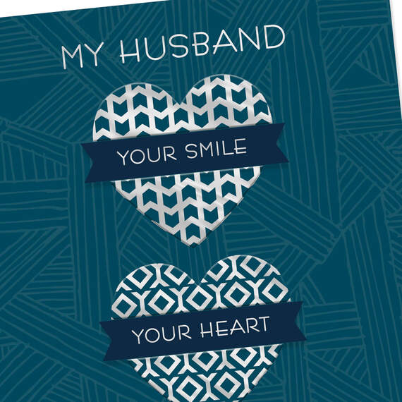 Your Smile, Your Heart Birthday Card for Husband, , large image number 4