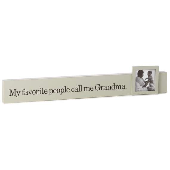 Call Me Grandma Wood Sign With Picture Frame, , large image number 1