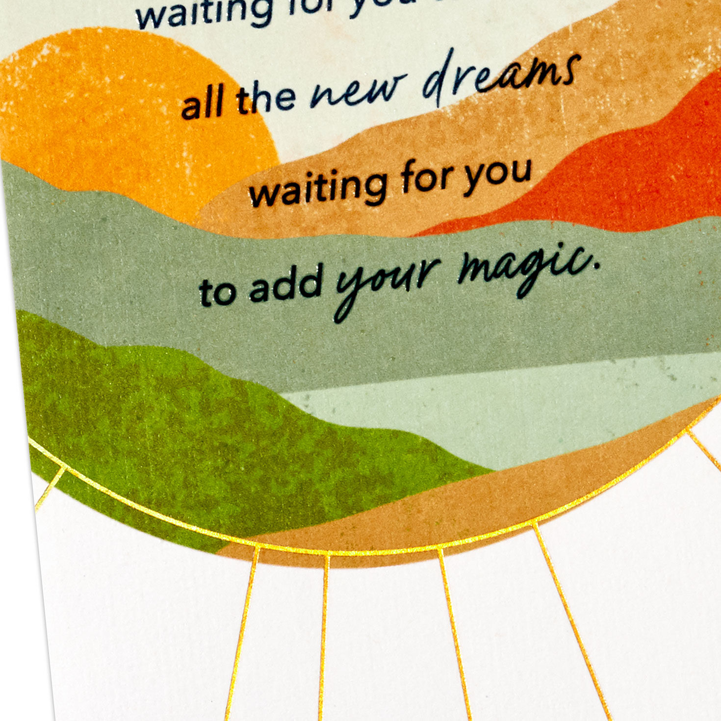 Sun With Mountain Lake Landscape Goodbye Card Card Front Detail image number 4