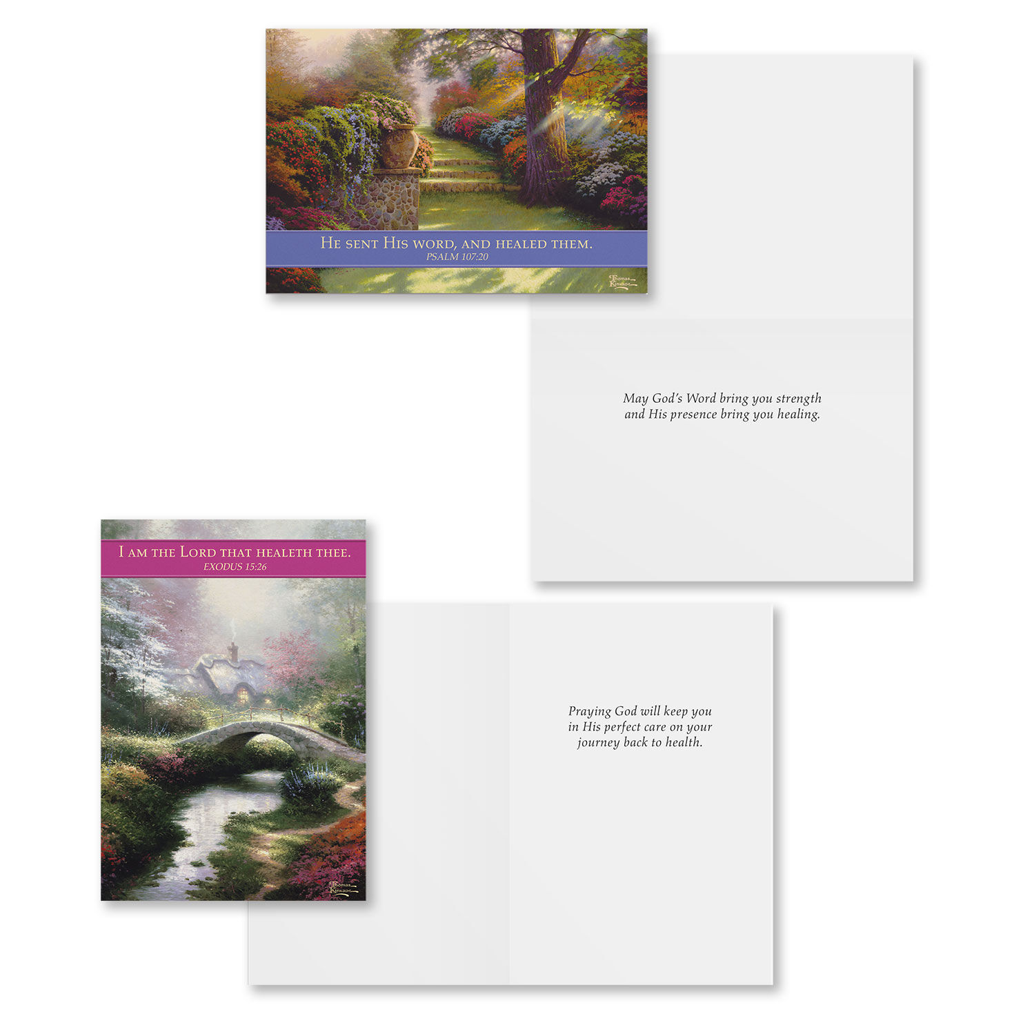 Thomas Kinkade DaySpring Get Well Cards Assortment Card Fronts with Sentiments image number 3
