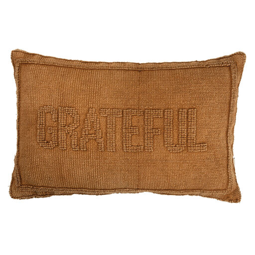 Primitives by Kathy Grateful Brown Lumbar Pillow, 19x12, 