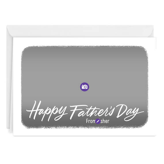 White Frame Horizontal Folded Father's Day Photo Card, , large image number 3