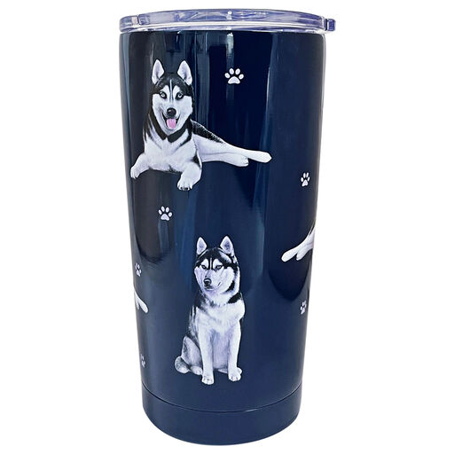 E&S Pets Siberian Husky Stainless Steel Tumbler, 20 oz., 