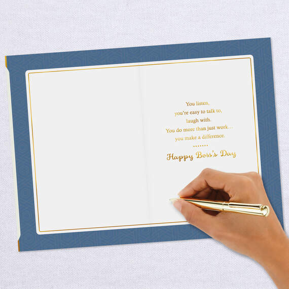 Gold Script You're the Best Boss's Day Card, , large image number 6