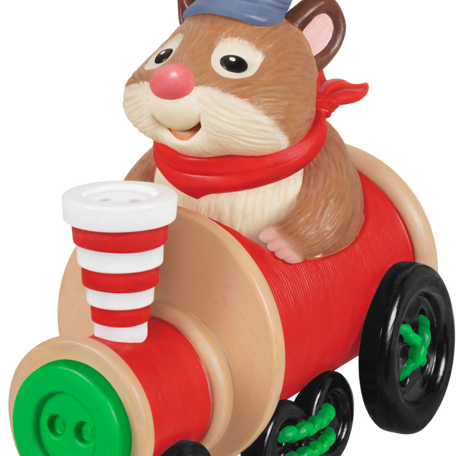 Hamster in Train Car Keepsake Ornament closeup view image number 5