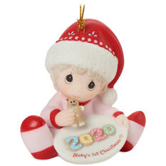 Precious Moments Baby's First Christmas 2020 Girl Ornament ...