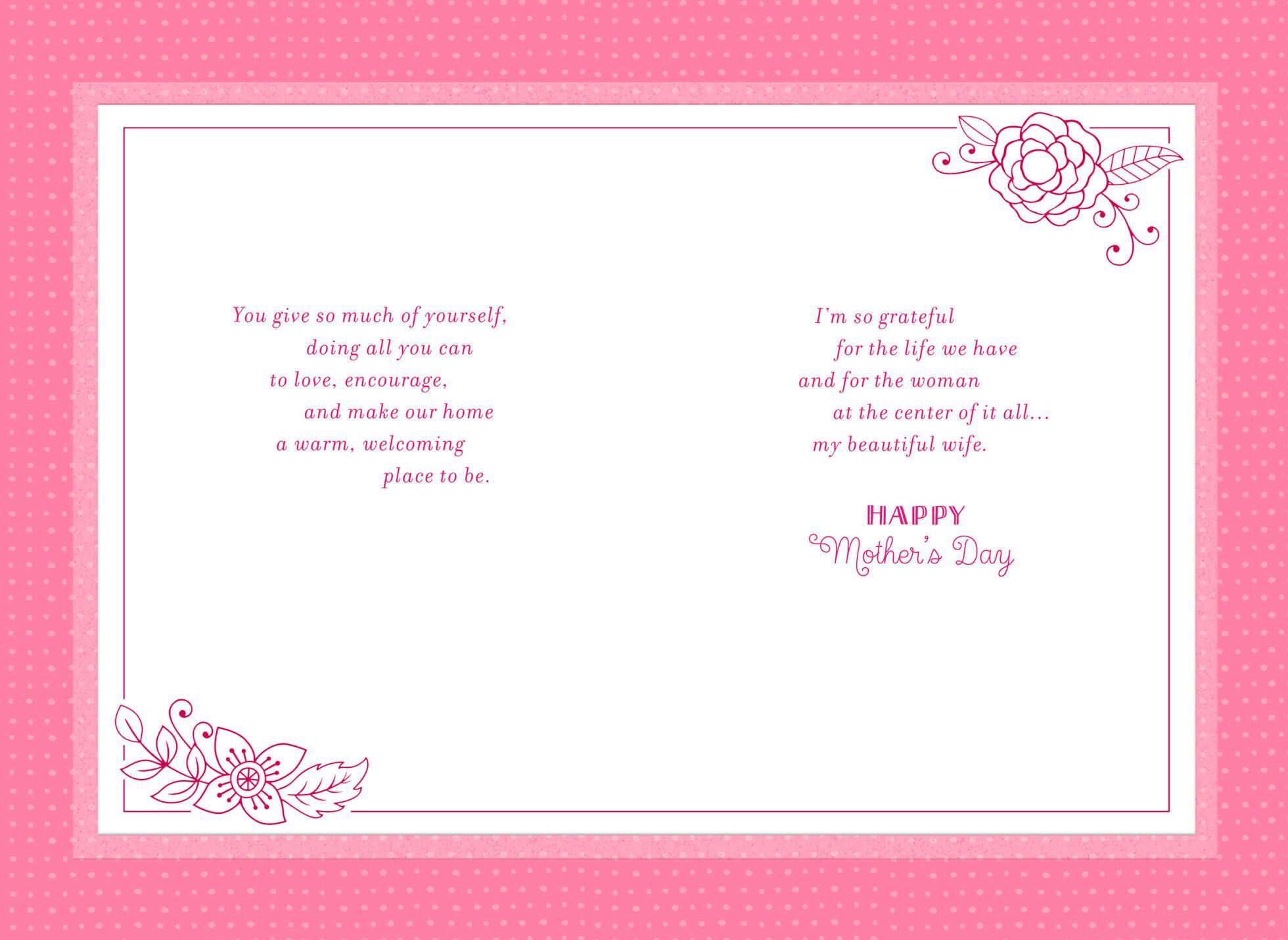 Heart and Soul Mother's Day Card From Husband