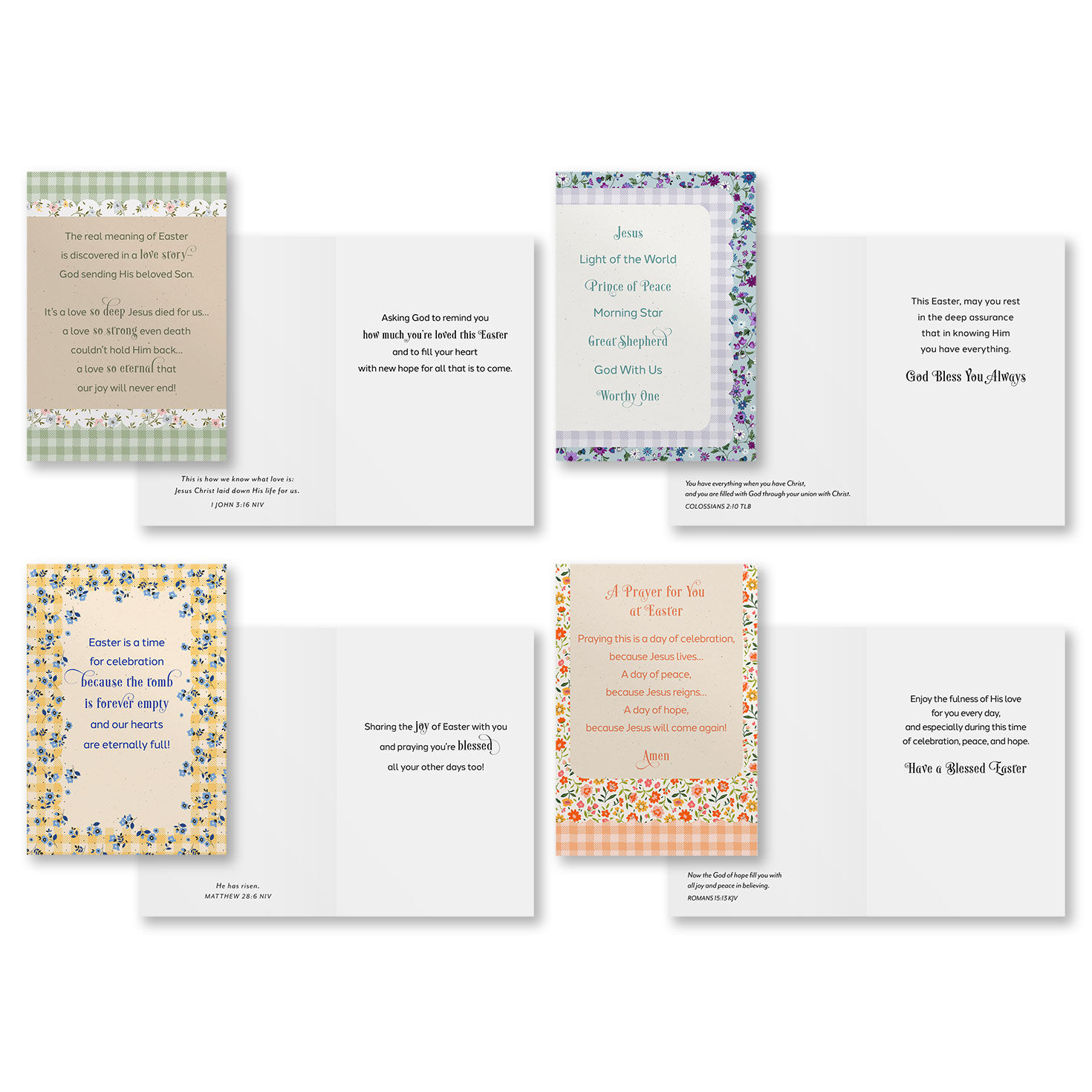 Floral Designs Christian Easter Cards Assortment Card Front with Sentiment image number 3