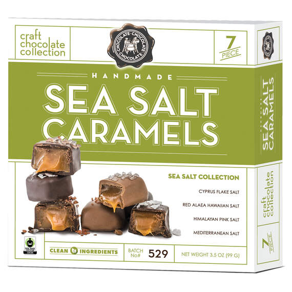 Handmade Sea Salt Caramels Box, 7 pieces