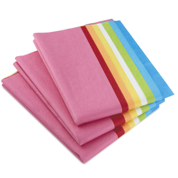 Assorted Rainbow Colors Bulk Tissue Paper, 120 sheets