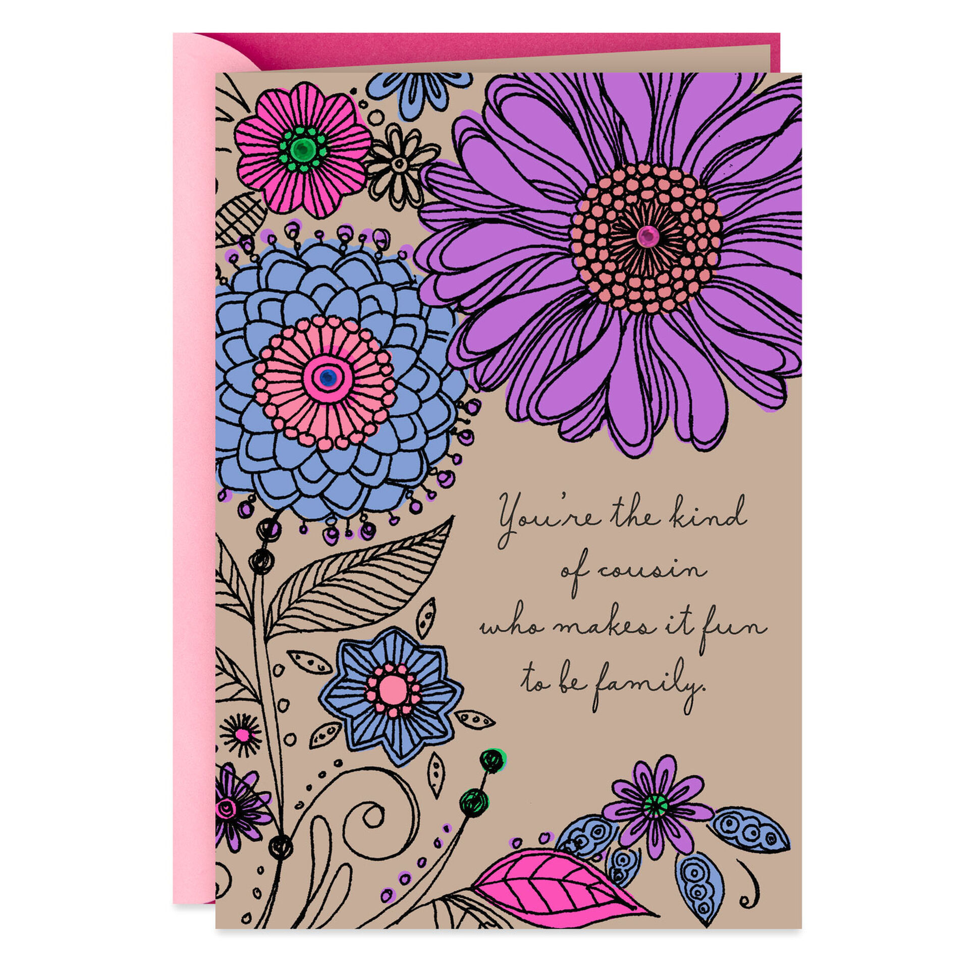 Bold Flowers Birthday Card For Cousin Greeting Cards Hallmark