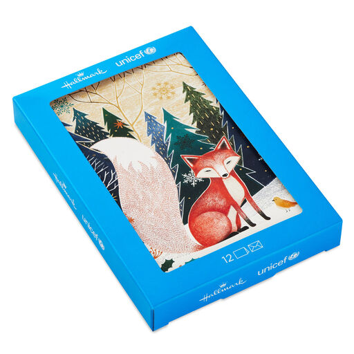 UNICEF Fox in Forest Holiday Cards, Box of 12, 