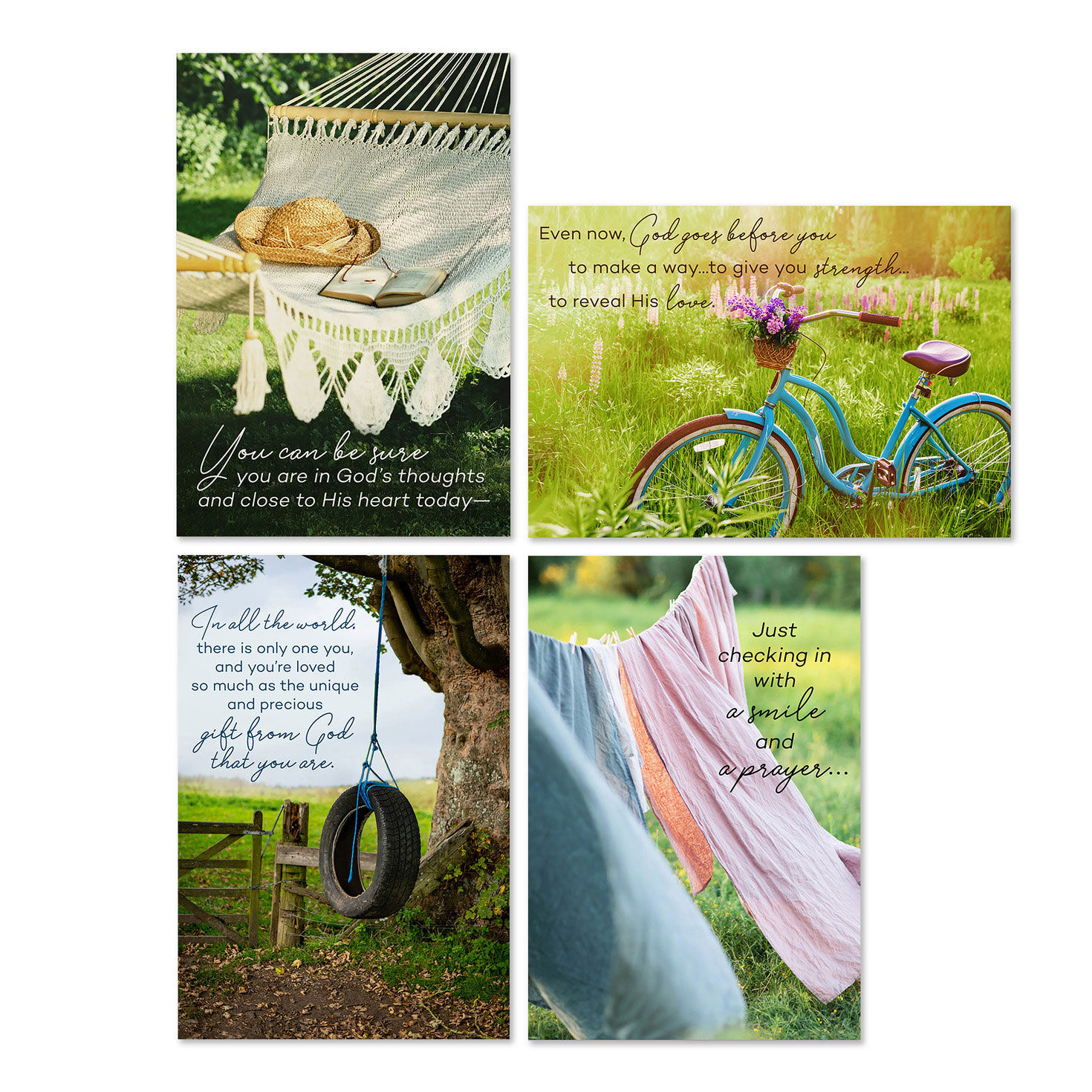 Sunny Scenes Assorted Religious Care and Concern Cards, Box of 12