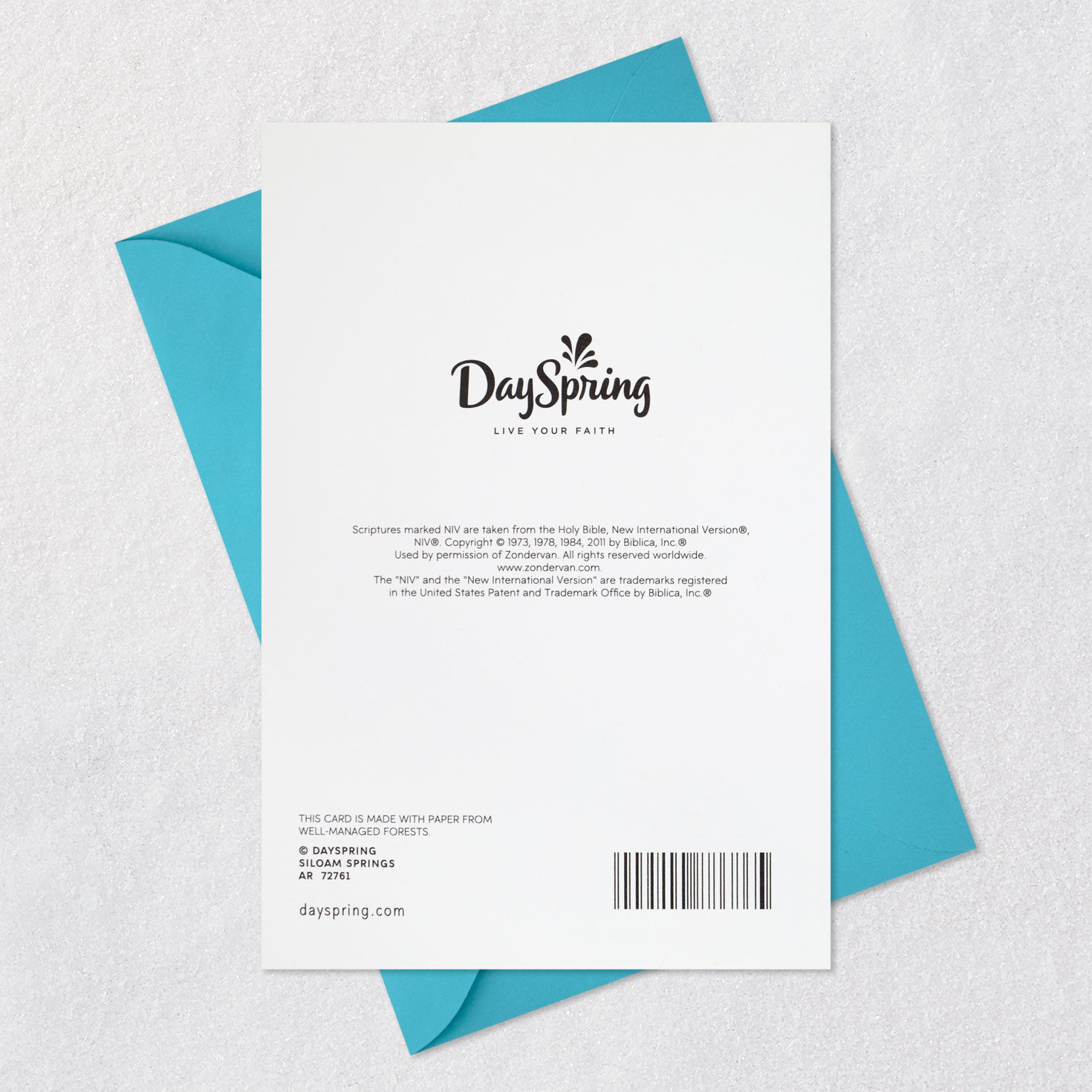 Pink Flowers Religious Thinking of You Card for Her Card Back with Envelope image number 8