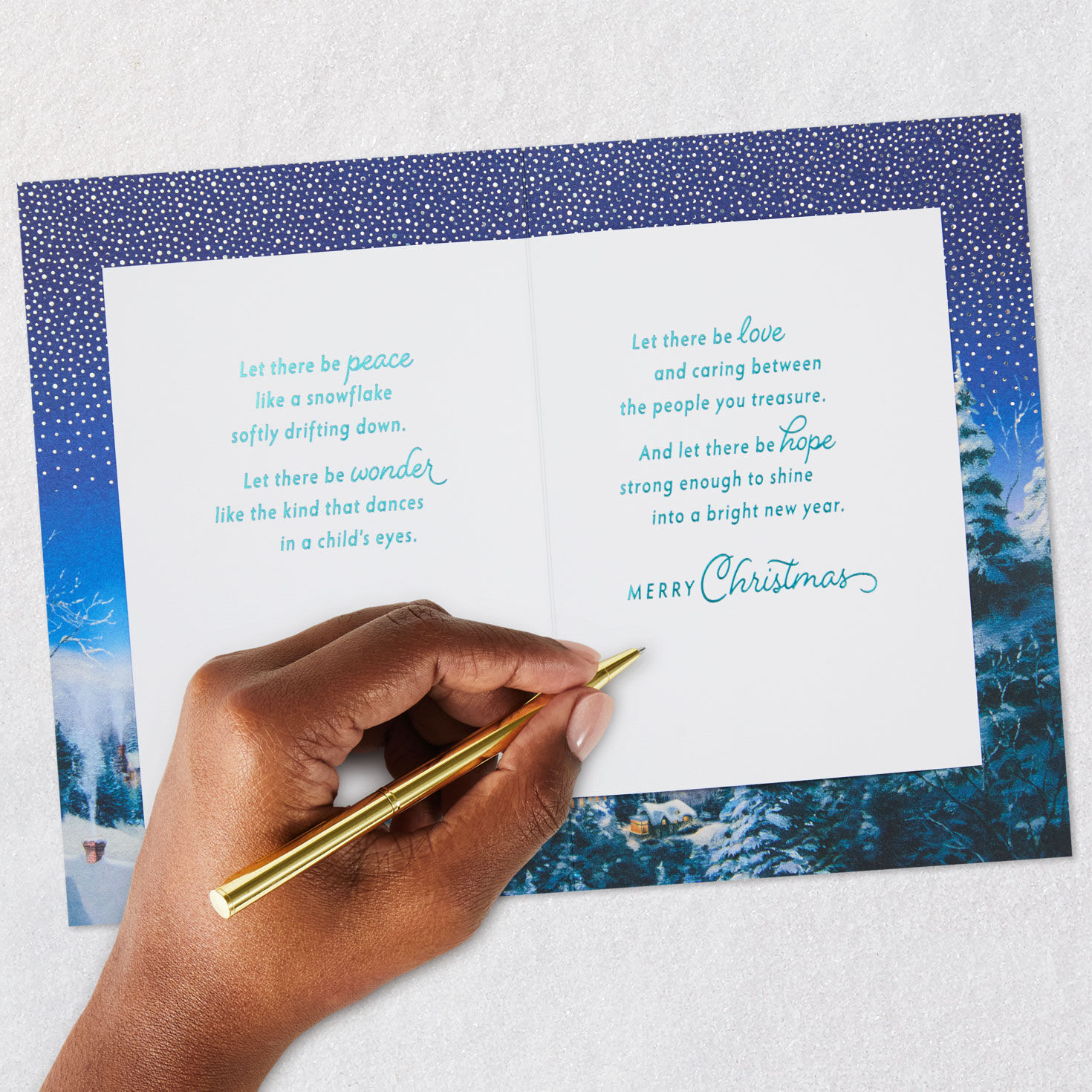 Thomas Kinkade Starry Sky with Mountain Card signing card image number 8