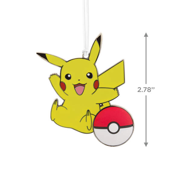 Pokémon Pikachu and Poké Ball Metal With Dimension Hallmark Ornament, , large image number 3