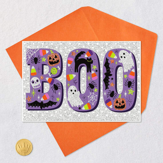 Boo Halloween Icons Halloween Card, , large image number 5