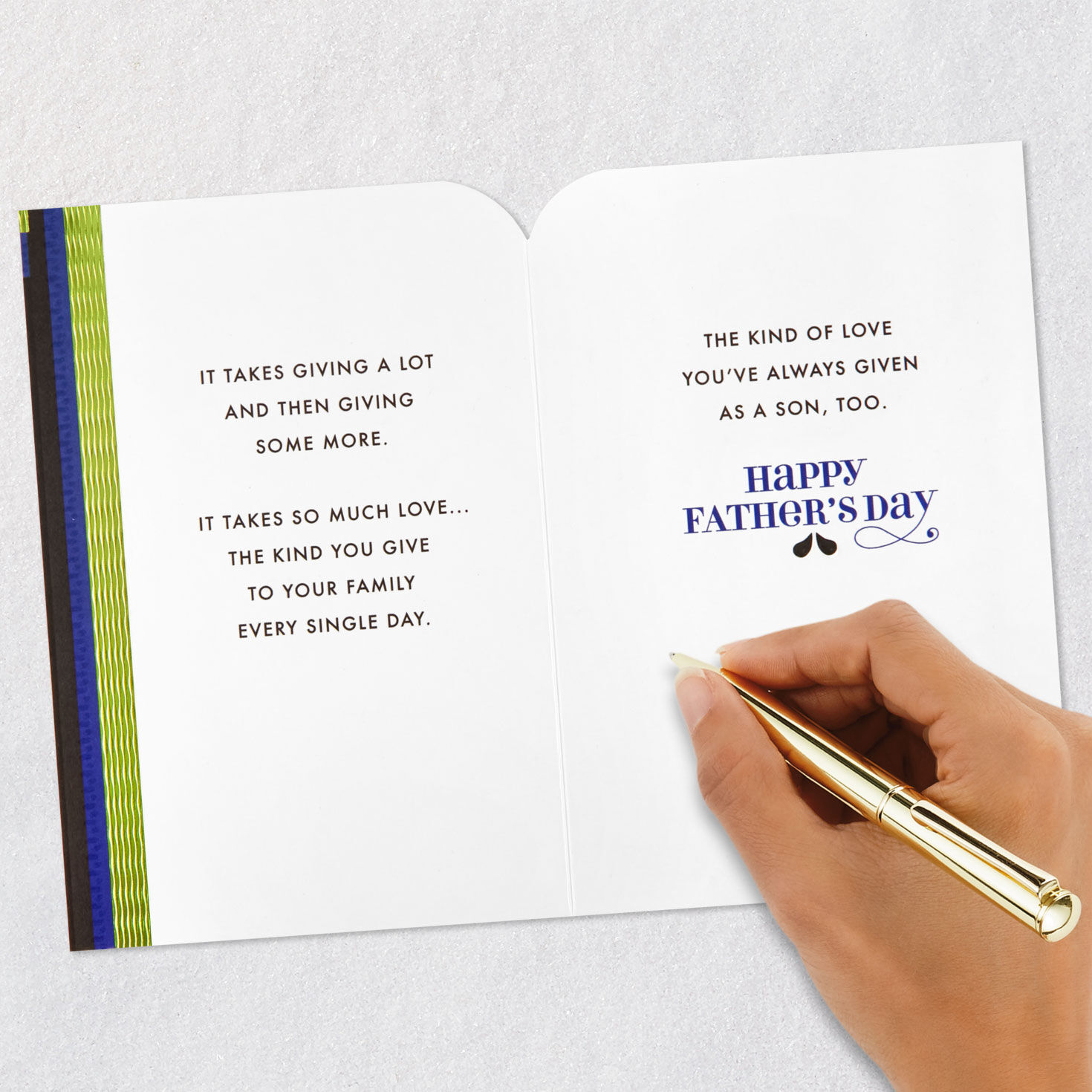 Colorful Arches Father's Day Card for Son Signing card image number 7
