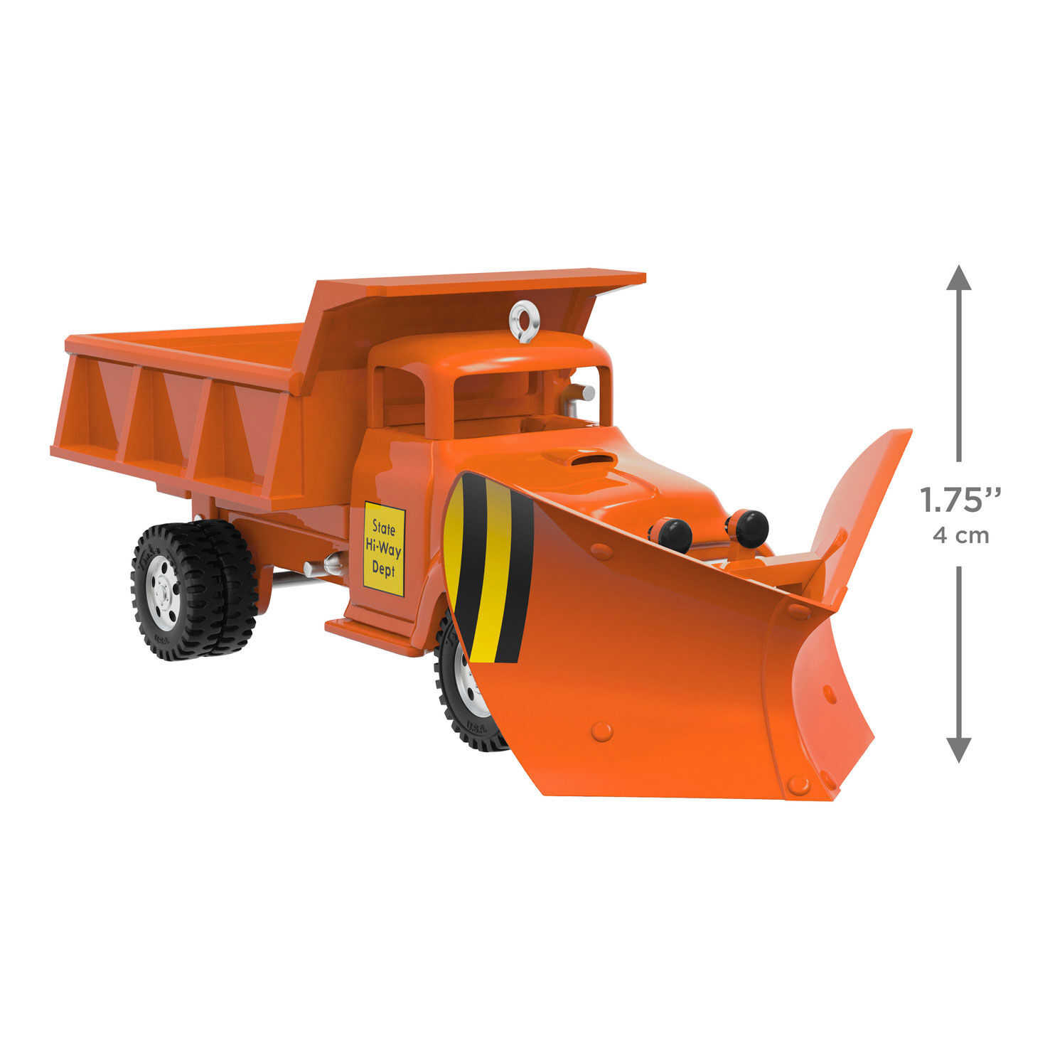 Orange Tonka Highway Dump Truck Keepsake Ornament measurement image number 3