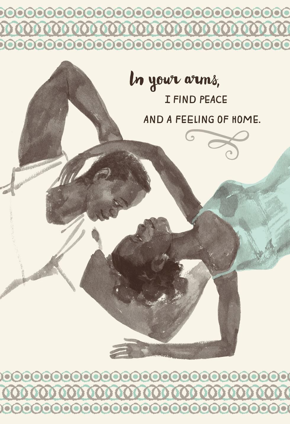 At Home in Your Arms Love Card