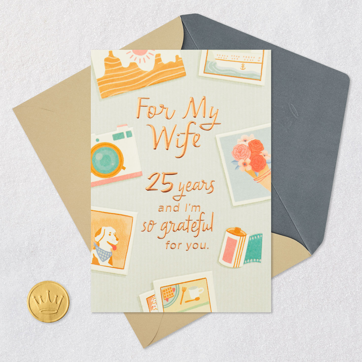 So Grateful for You 25th Anniversary Card for Wife for only USD 5.59 | Hallmark