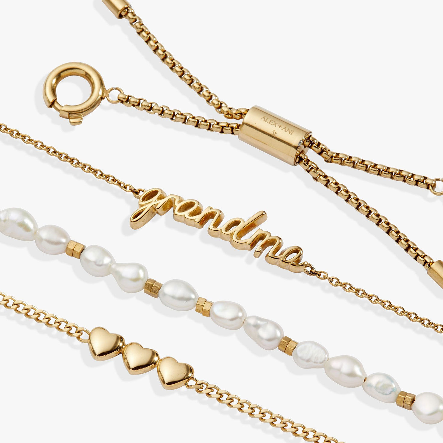 Alex And Ani Grandma 'Home Is Where The Heart Is' Stranded&trade; Bracelet Set upclose view image number 2