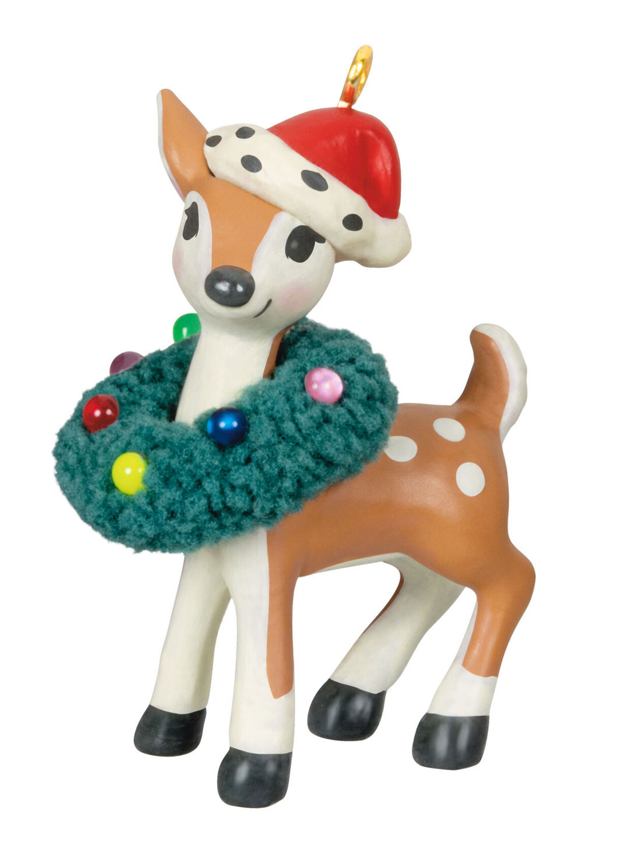 Mini Retro Reindeer Ornament, 1.41"